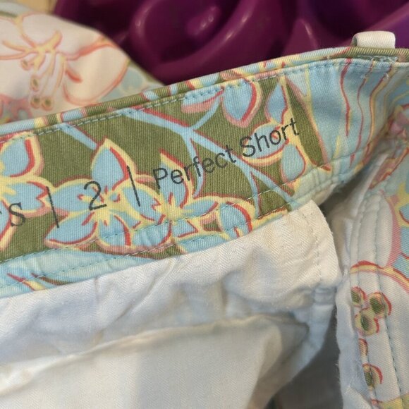 Talbots Perfect Colorful Floral Print Chino Shorts Size 2 - Picture 6 of 11